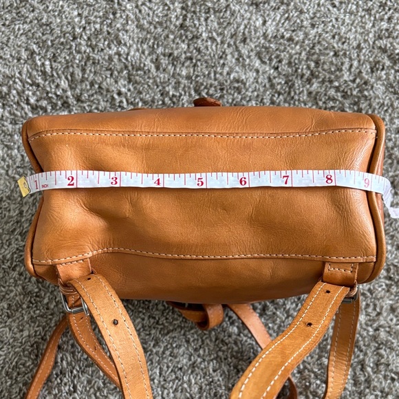 Vintage Tan Brown Real Leather Handmade Backpack - Picture 9 of 10